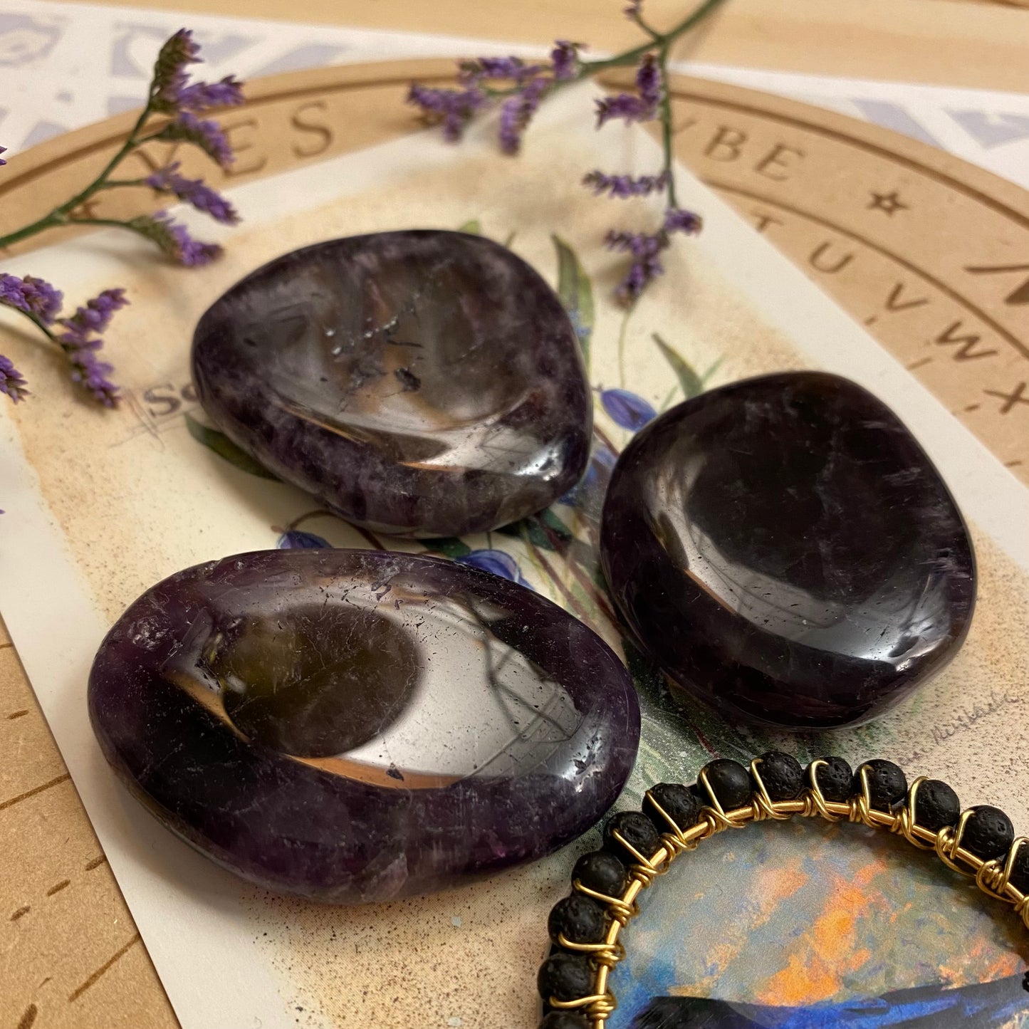 Ametisti, litteä ~4,5cm