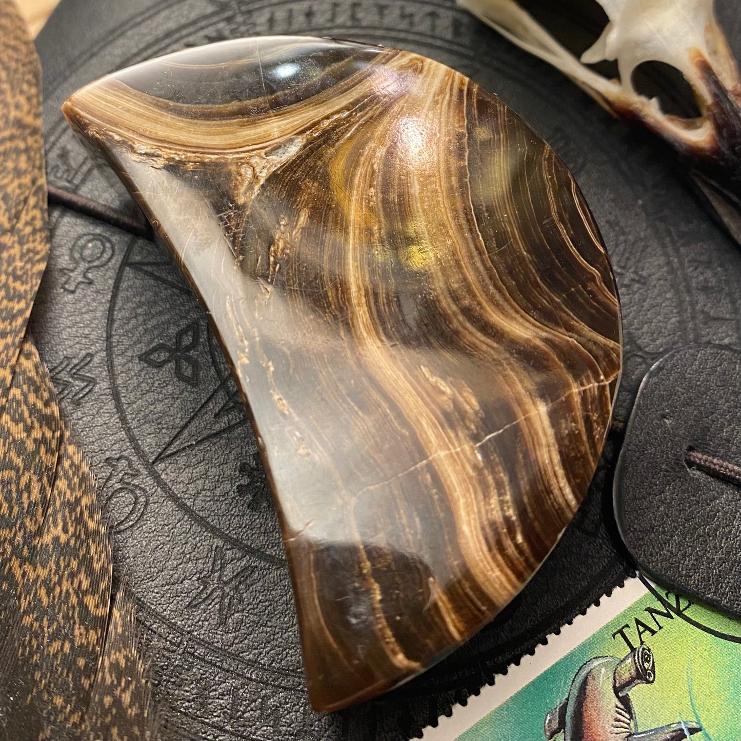 Suklaa kalsiitti kuu 6,3cm