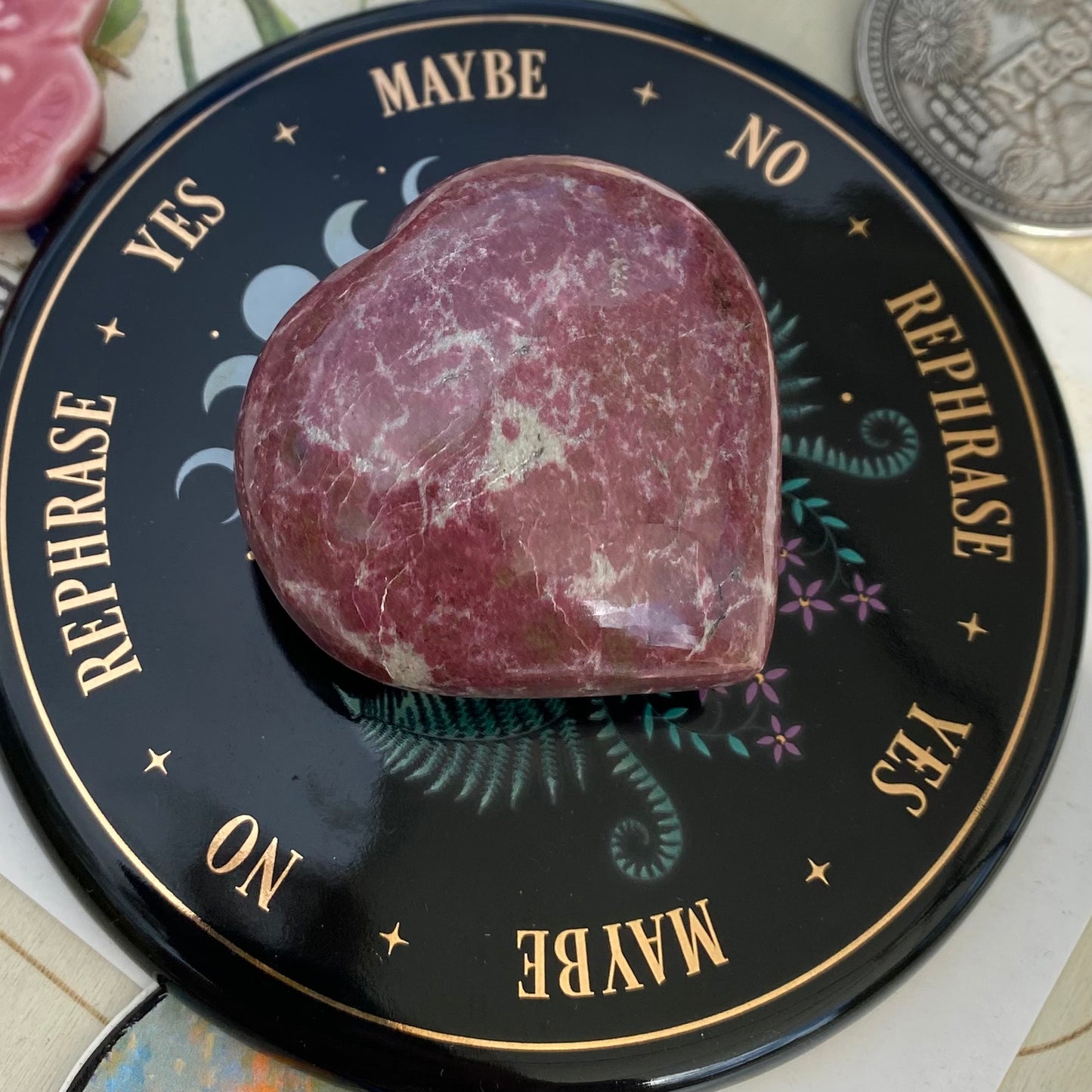 Thuliitti kämmenkivi sydän