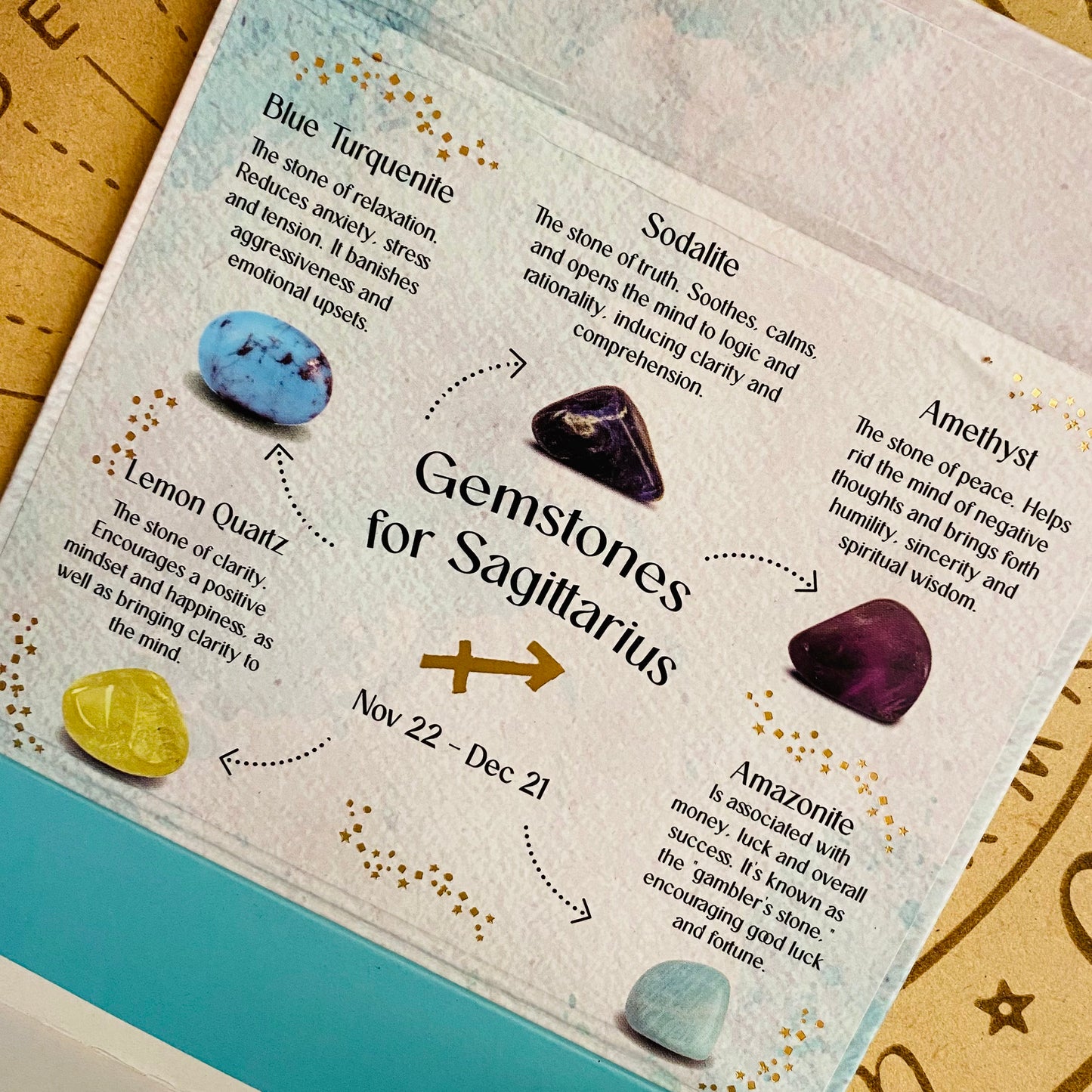 Jousimies, horoskooppi kivisetti lahjarasiassa