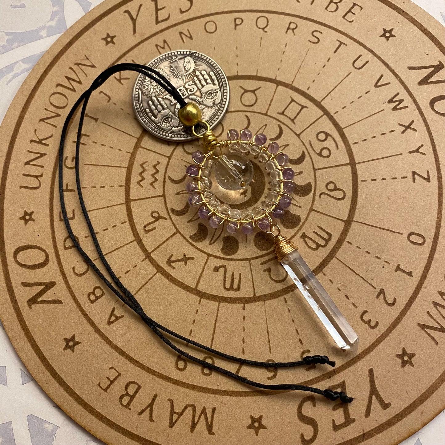 Vuorikristalli + ametisti koriste