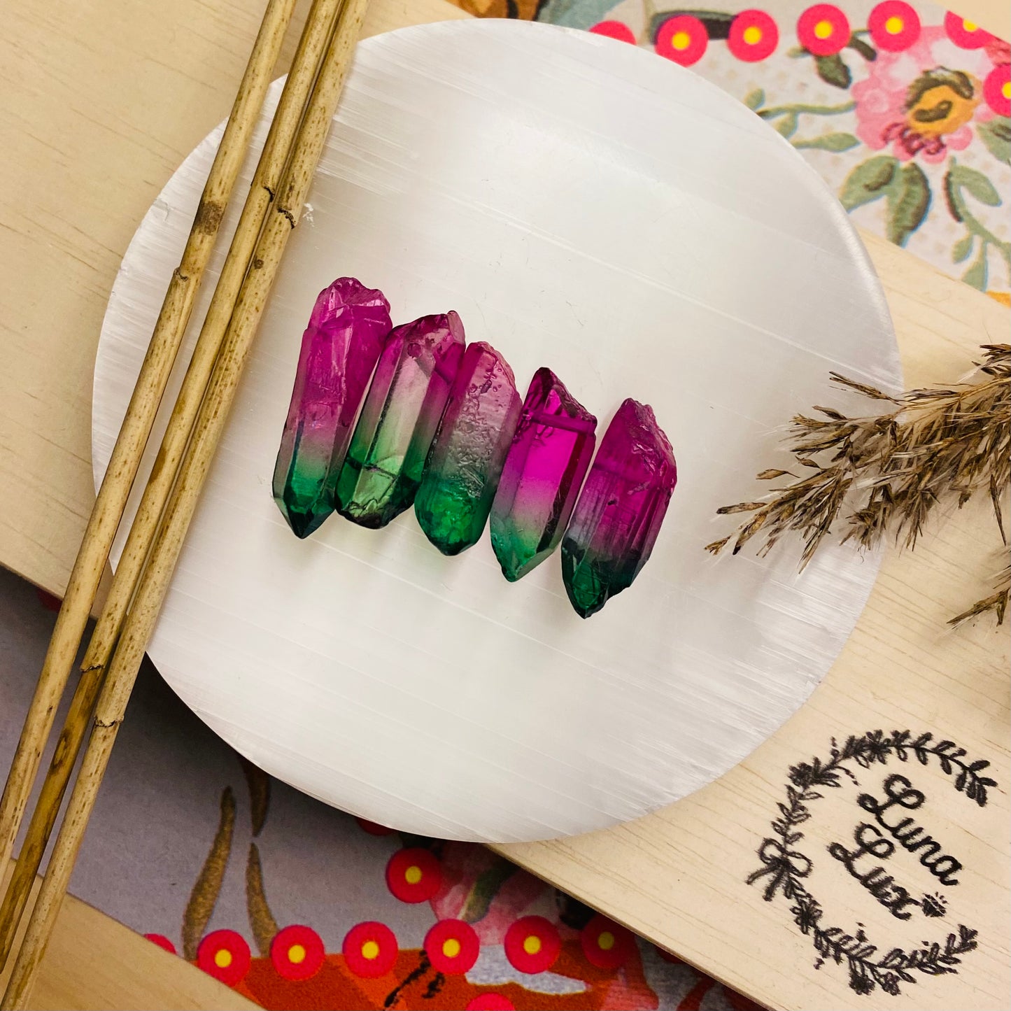 Kvartsi kärki pinkki/vihreä ALE -40%