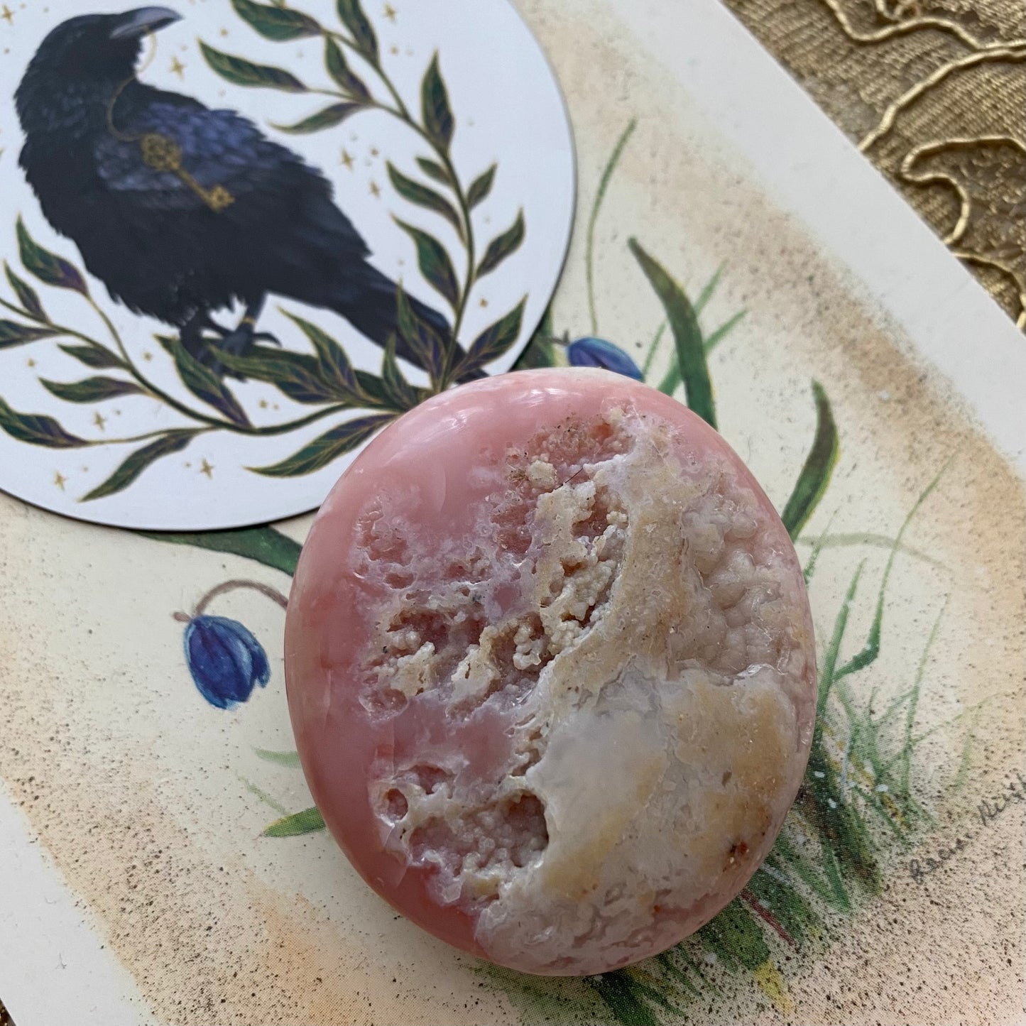 Pinkki opaali, kämmenkivi