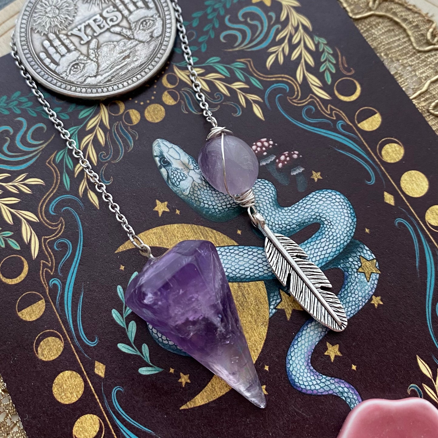 Ametisti heiluri & sulka