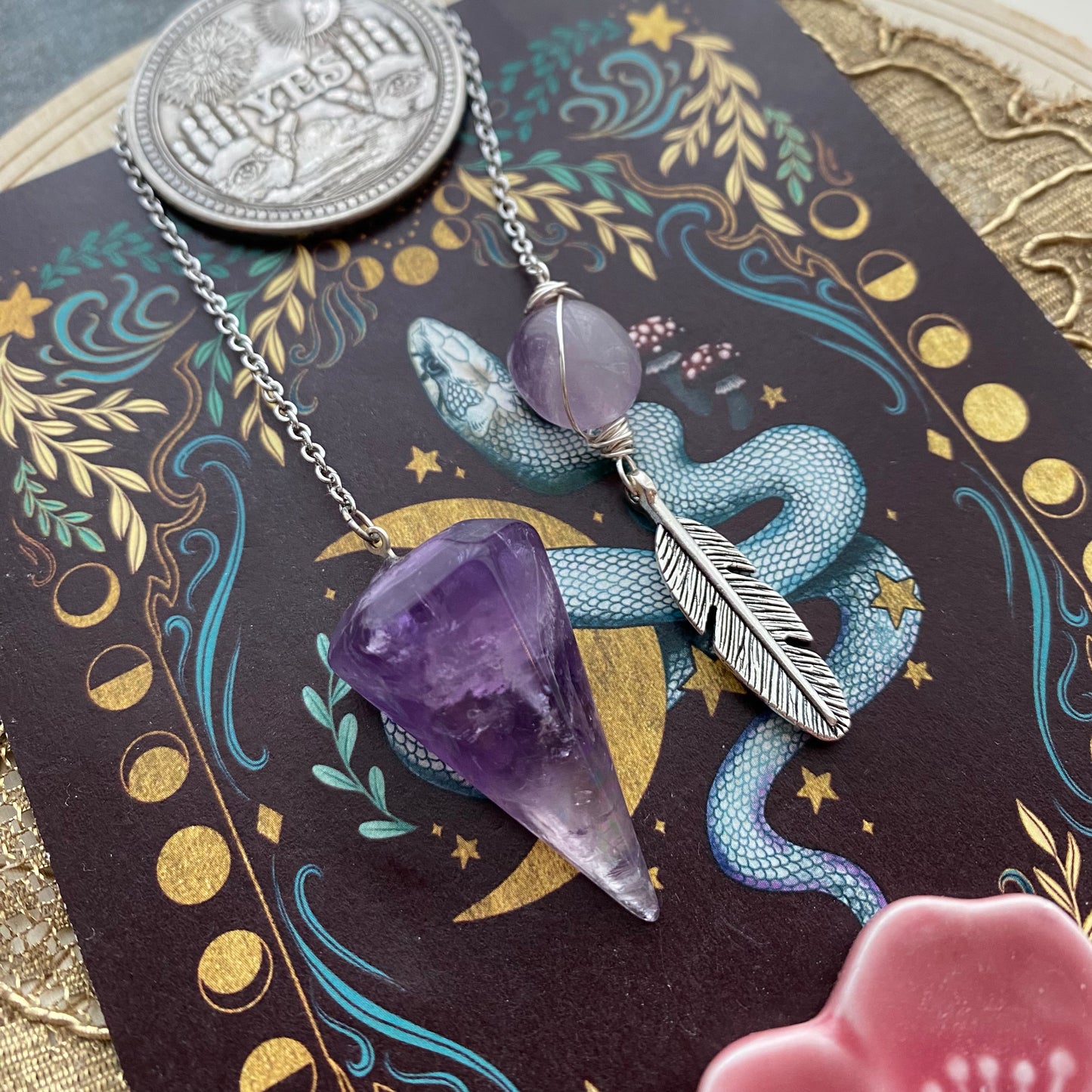 Ametisti heiluri & sulka