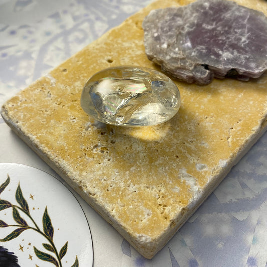 Travertiini alusta 7,5cm x 15cm