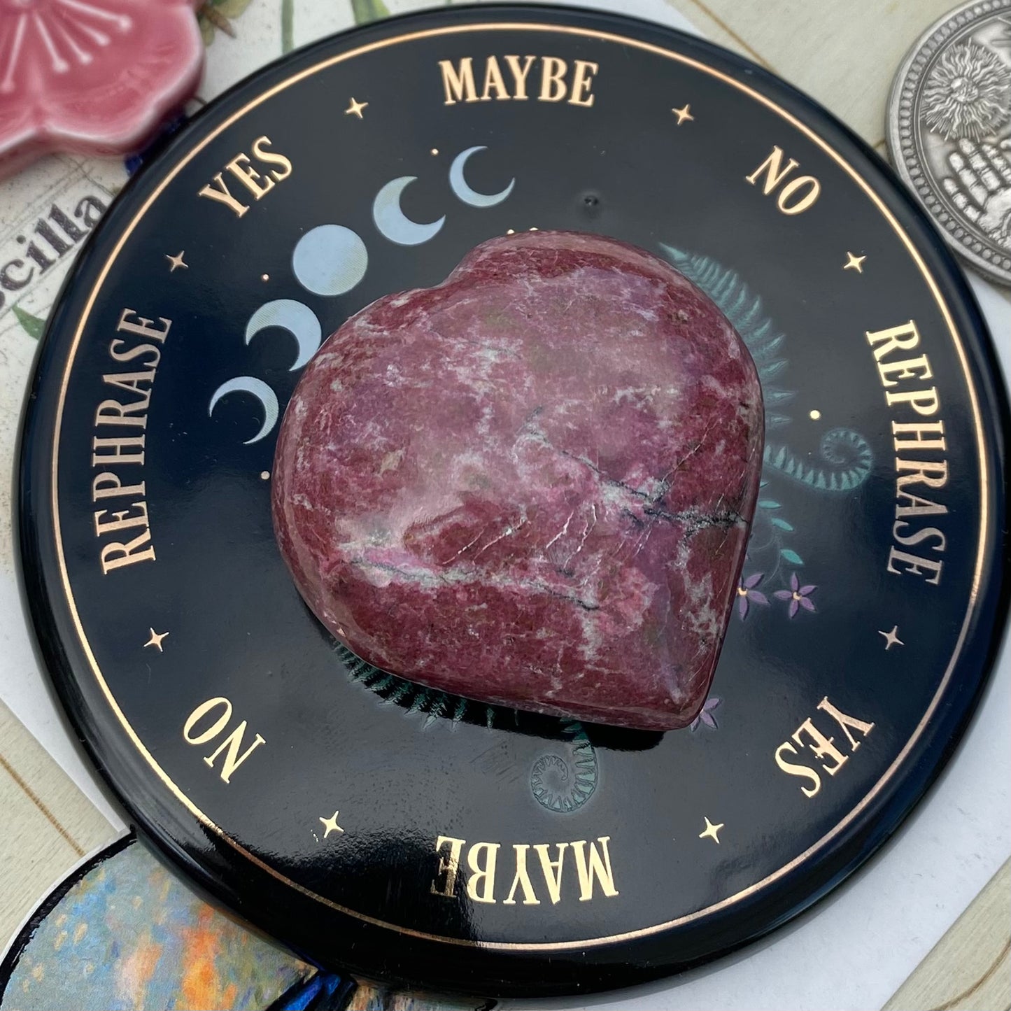 Thuliitti kämmenkivi sydän